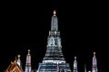 Wat Arun night scenes on white light