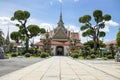 Wat Arun Rachawararam is a beautiful temple and one of the main tourist attractions in Thailand Royalty Free Stock Photo