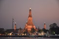 Wat Arun Rajwararam in bangkok twilight, thailand-january 28 : Wat Arun Rajwararam in bangkok twilight on january 28, 2015