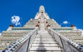 Wat Arun Ratchawararam Ratchawaramahawihan The beautiful architecture Landmark of Bangkok, Thailand