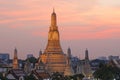 Wat Arun Ratchawararam Ratchawaramahawihan Temple of Dawn at sunset