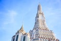 Wat Arun the Temple of Dawn in Bangkok is Buddhist Temple and Thailand`s favorite tourist travel destination, landmark,