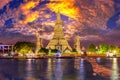 Wat Arun Temple of dawn in Bangkok landmark of Thailand after restoration, 2018