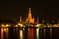 Wat Arun or Temple of Dawn at beautiful night scene. Royalty Free Stock Photo