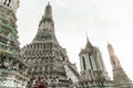 Wat Arun Temple of dawn the famous beautiful landmark in Bangkok Thailand. Wat Arun temple in a blue sky. Wat Arun is a Buddhist Royalty Free Stock Photo