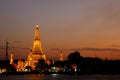 Wat Arun or Temple of the Dawn at sunset