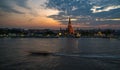 Wat Arun temple in sunset, Bangkok landmark