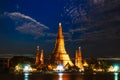 Wat Arun Temple at twilight in bangkok