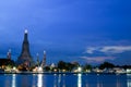 Wat Arun Temple at twilight in bangkok, Thailand.