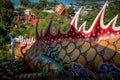 Wat Ban Tham temple and cave in Kanchanaburi, Thailand