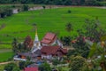 Wat Ban Thap,A beautiful old temple in the middle of the valley in Mae Chaem District, Chiang Mai Province. Thailand