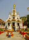 Wat Bang Nam gold white Bangkok