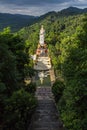 The statue of goddess Guan Yin in Wat Bang Riang in Thailand