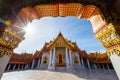 Wat Benchamabophit Dusitwanaram Ratchaworawihan Marble Temple, Bangkok, Thailand : The temple in the morning is beautiful