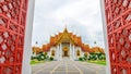 Wat Benchamabophit Dusitwanaram, Temple of the locate in the Bangkok, Thailand. Asia.