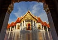 wat benchamabophit ,mable temple most popular traveling destination in bangkok thailand