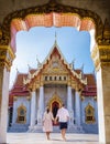 Wat Benchamabophit temple in Bangkok Thailand, The Marble temple in Bangkok