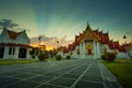 wat benchamabophit temple one of most popular traveling destination in bangkok thailand