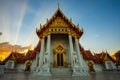 wat benchamabophit temple one of most popular traveling destination in bangkok thailand