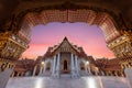 Wat benjamaborphit dusitvanaram or marble temple at sunrise Royalty Free Stock Photo