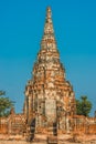 Wat Chai Watthanaram temple Ayutthaya bangkok thailand Royalty Free Stock Photo