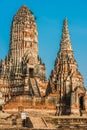 Wat Chai Watthanaram temple Ayutthaya Royalty Free Stock Photo