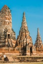 Wat Chai Watthanaram temple Ayutthaya bangkok Thailand Royalty Free Stock Photo