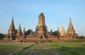 Wat Chaiwattanaram Temple, Ayutthaya, Thailand.View from tourist