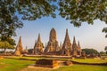 Wat Chaiwatthanaram at Ayutthaya Historical Park is an important location and is used in filming in movies and dramas. Royalty Free Stock Photo