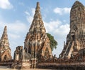 Wat Chaiwatthanaram Buddhist temple in the city of Ayutthaya Historical Park, Thailand, and a UNESCO World Heritage Site. Royalty Free Stock Photo