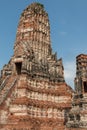 Wat Chaiwatthanaram Buddhist temple in the city of Ayutthaya Historical Park, Thailand, and a UNESCO World Heritage Site. Royalty Free Stock Photo