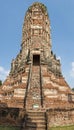 Wat Chaiwatthanaram Buddhist temple in the city of Ayutthaya Historical Park, Thailand, and a UNESCO World Heritage Site. Royalty Free Stock Photo