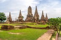 Wat Chaiwatthanaram in the city of Ayutthaya, Thailand. It is on Royalty Free Stock Photo