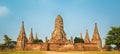 Wat Chaiwatthanaram. Panorama Royalty Free Stock Photo