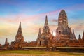 Wat Chaiwatthanaram temple in Ayuthaya Historical Park, Thailand