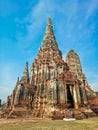 Wat Chaiwatthanaram temple in Ayuthaya Historical Park, a UNESCO world heritage site in Thailand Royalty Free Stock Photo