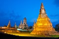 Wat Chaiwatthanaram at twilight