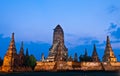 Wat Chaiwatthanaram at twilight