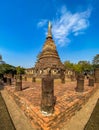 Wat Chang Lom elephant temple in Sukhothai historical park, Thailand Royalty Free Stock Photo