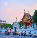 Wat Chang Taem on sunset, Chiang Mai, Thailand Royalty Free Stock Photo