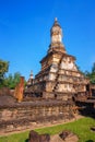 Wat Chedi Jet Thaew at Si Satchanalai Historical Park, Sukhothai, Thailand Royalty Free Stock Photo