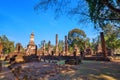 Wat Chedi Jet Thaew at Si Satchanalai Historical Park, Sukhothai, Thailand Royalty Free Stock Photo