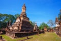 Wat Chedi Jet Thaew at Si Satchanalai Historical Park in Sukhothai, Thailand Royalty Free Stock Photo