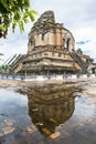 Wat Chedi Luang temple, ancient pagoda in Chiang Mai, Thailand Royalty Free Stock Photo