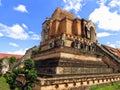 Wat Chedi Luang Temple, a Buddhist temple found in Chiang Mai Thailand. Royalty Free Stock Photo