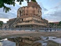 Wat chedi luang temple at chiang mai Thailand Royalty Free Stock Photo