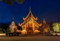 Wat Chedi Luang temple at sunset