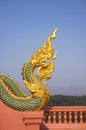 Wat Doiphachan, Lamphang beautiful temple in Thailand. Serpent statue at Wat  Doiphachan Thailand. Temple  on mountain veiw Royalty Free Stock Photo