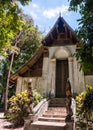 Wat Don Sak temple with magnificently carved doors in Uttaradit, Thailand. Royalty Free Stock Photo