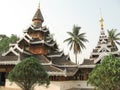 Wat Hua Wiang temple, 19th century Burmese style wooden viharn.
